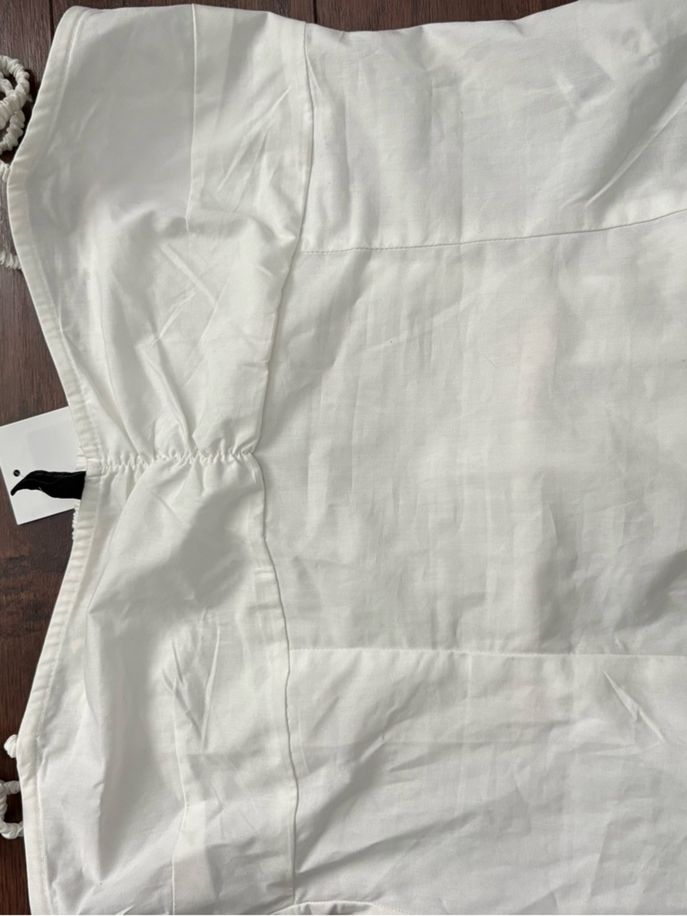 H&M Divided White Strapless Smocked Top